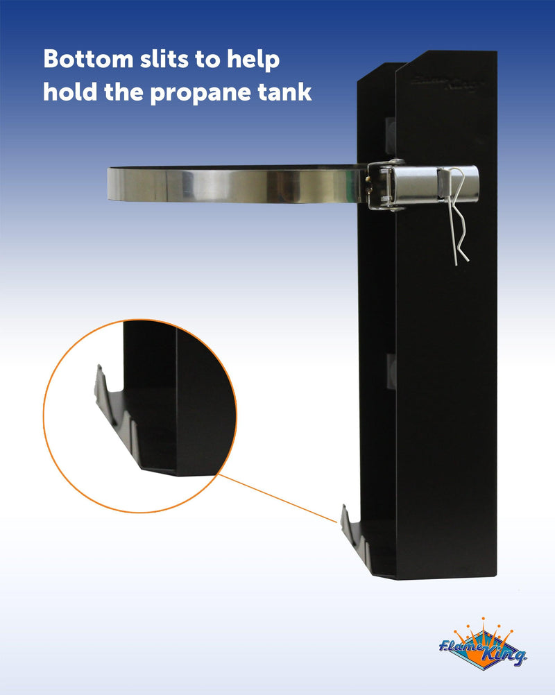 Load image into Gallery viewer, Flame King® T-Racks™ 10lb Propane Tank Mounting Brackets Strap Campervan Overland Vehicles
