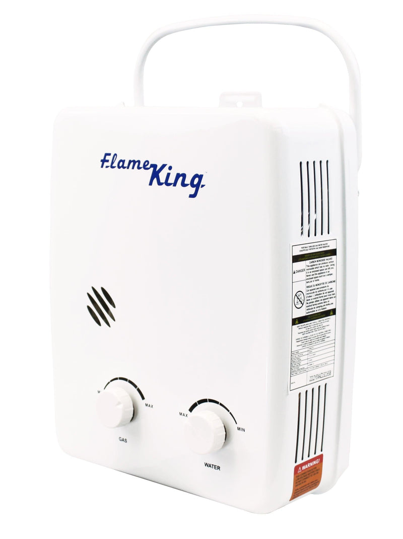 Load image into Gallery viewer, Flame King Tankless Outdoor Portable Camping Hot Shower Propane Gas 5L 1.32GPM Water Heater 34,000 BTU
