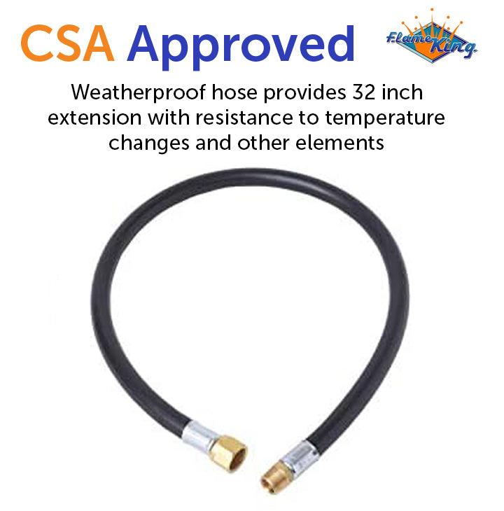 Load image into Gallery viewer, Flame King Thermo Plastic Hose Assembly for LP and Natural Gas, 32 Inch, 3/8 Inch
