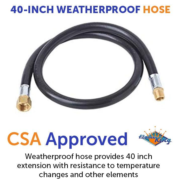 Load image into Gallery viewer, Flame King Thermo Plastic Hose Assembly for LP and Natural Gas, 40 Inch, 3/8 Inch
