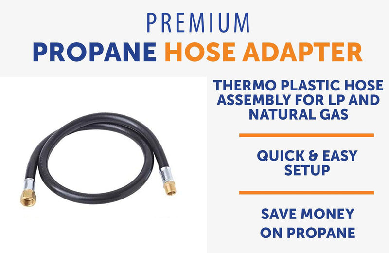 Load image into Gallery viewer, Flame King Thermo Plastic Hose Assembly for LP and Natural Gas, 40 Inch, 3/8 Inch
