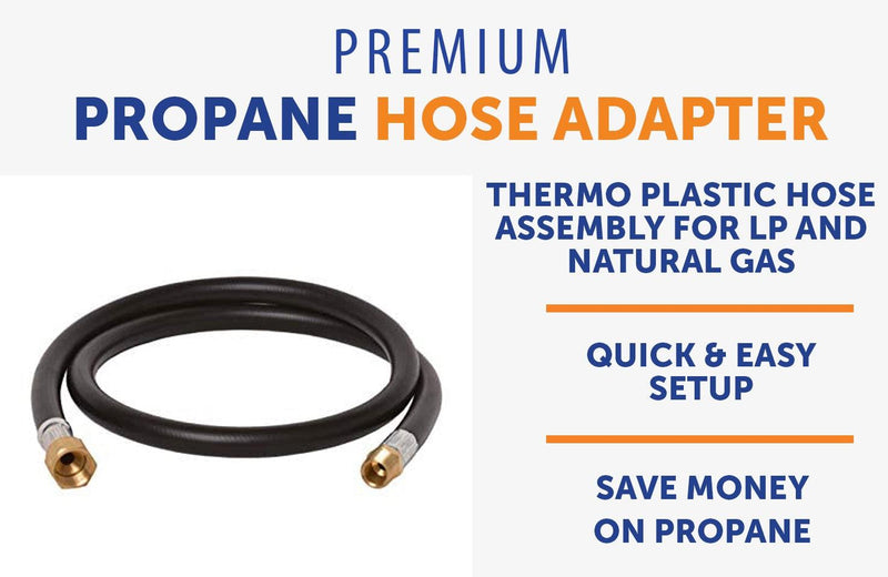 Load image into Gallery viewer, Flame King Thermo Plastic Hose Assembly for LP and Natural Gas, 48 Inch, 3/8 Inch
