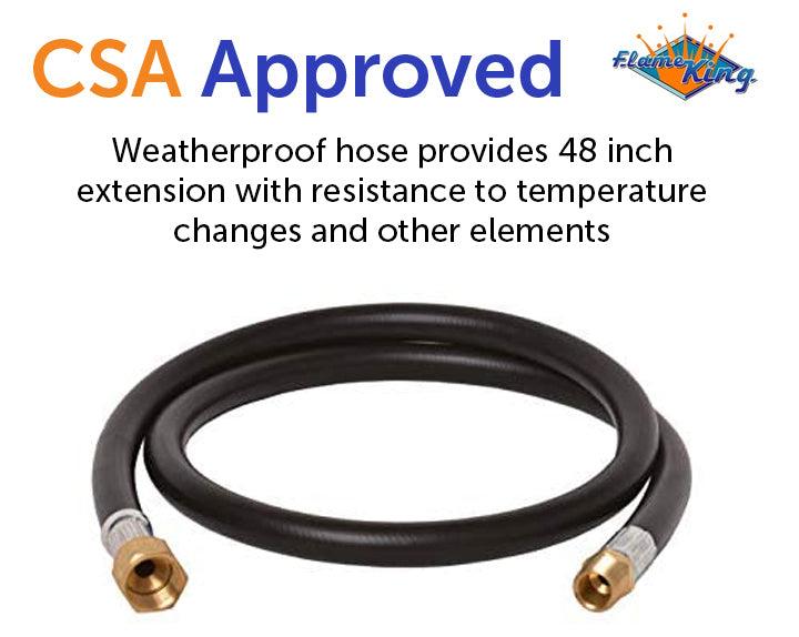Load image into Gallery viewer, Flame King Thermo Plastic Hose Assembly for LP and Natural Gas, 48 Inch, 3/8 Inch
