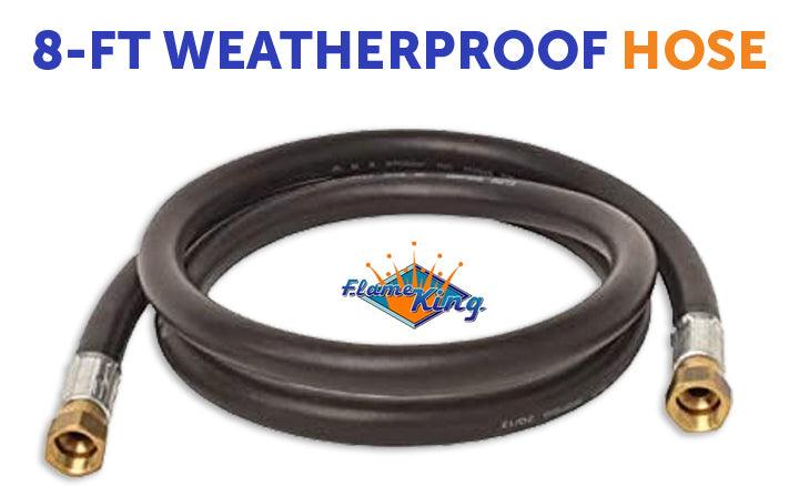 Load image into Gallery viewer, Flame King Thermo Rubber RV Slide Out Hose Assembly, 96 Inch, 3/8 Inch ID, Female to Female
