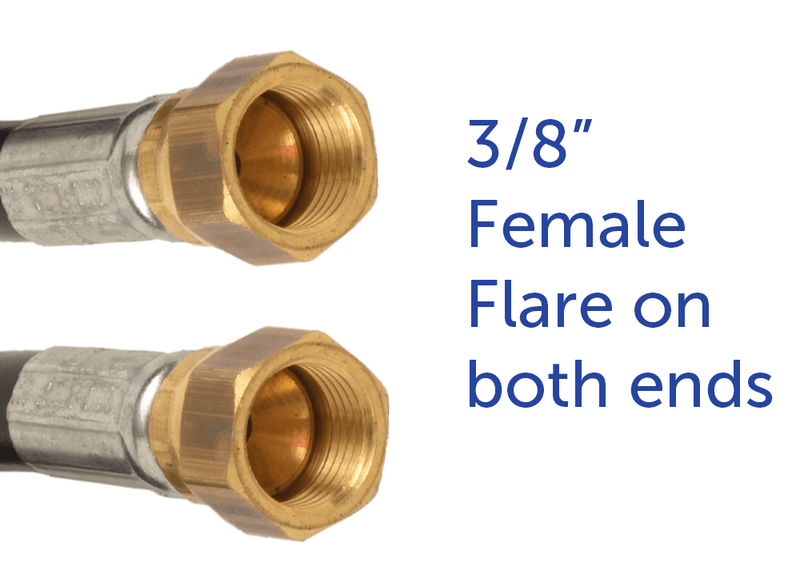 Load image into Gallery viewer, Flame King Thermo Rubber RV Slide Out Hose Assembly, 96 Inch, 3/8 Inch ID, Female to Female
