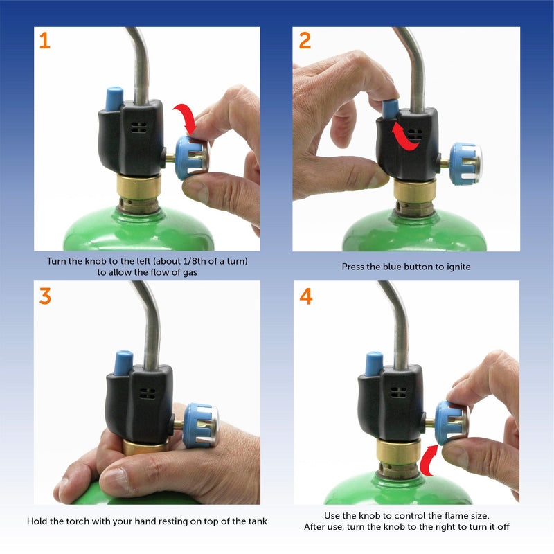 Load image into Gallery viewer, Flame King Trigger Start Lighter Welding Propane Gas Blow Torch Head
