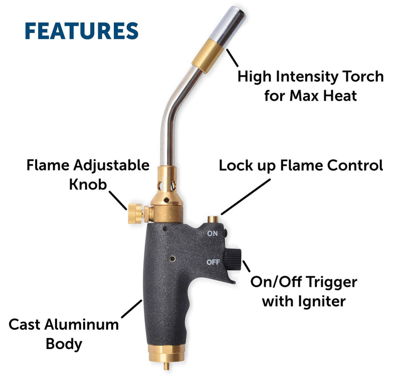Load image into Gallery viewer, Flame King Welding Professional Auto-Ignition Max Heat Propane Torch Head
