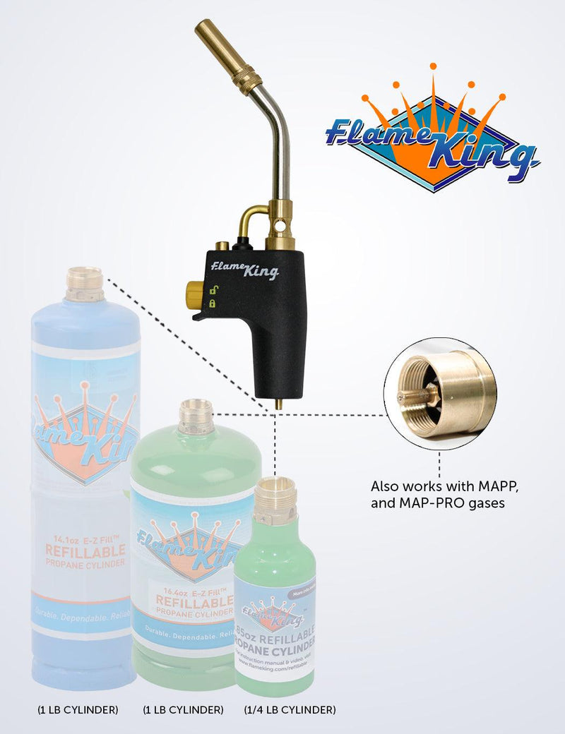 Load image into Gallery viewer, Flame King Welding Propane Torch Head High Intensity Swirl Flame
