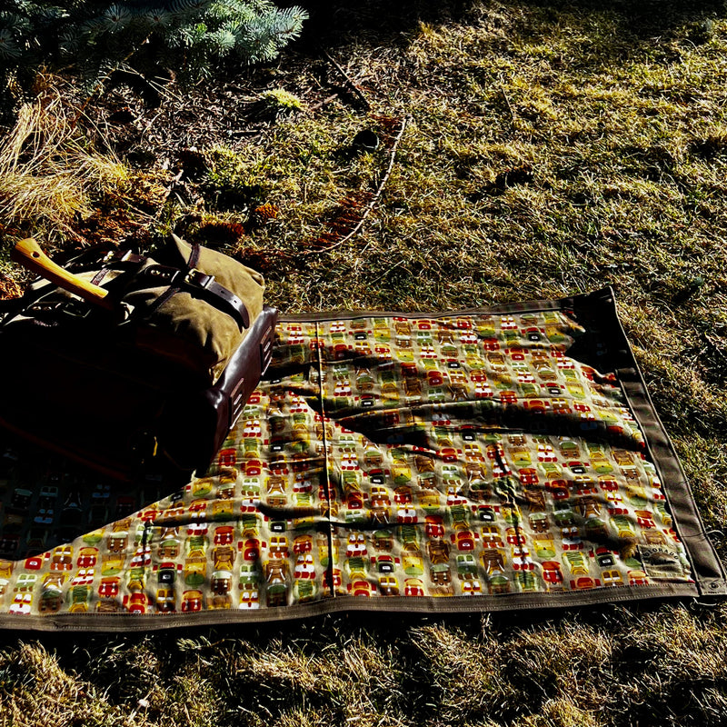 Load image into Gallery viewer, Large Heavyweight Waxed Canvas and Backpacks Waxed Cotton Lined Bushcraft Ground Cloth
