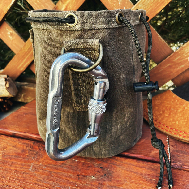 Load image into Gallery viewer, Heavy Duty Waxed Canvas Round Bottom Bushpot Utility Bag Bushcraft Survival Camping
