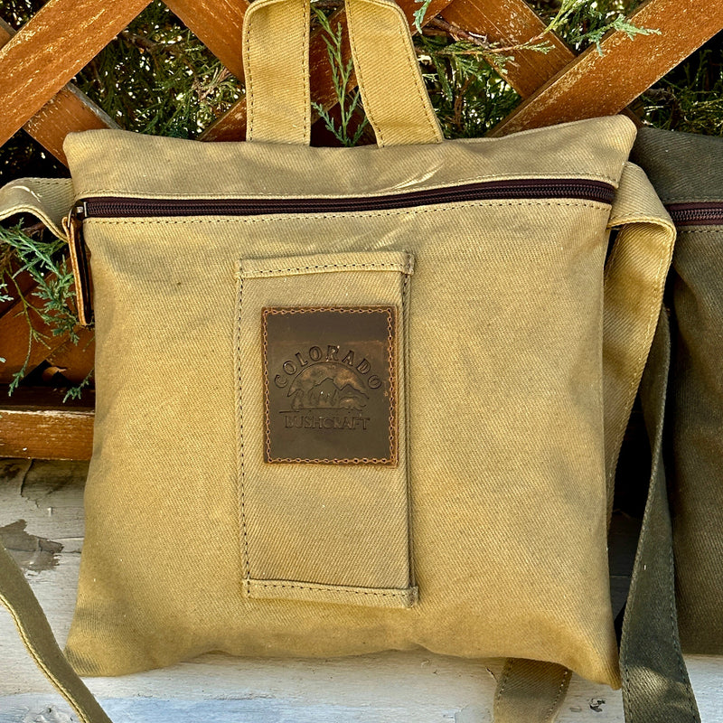 Load image into Gallery viewer, The Daytripper Waxed Canvas Bushcraft Hybrid Haversack / Messenger Bag
