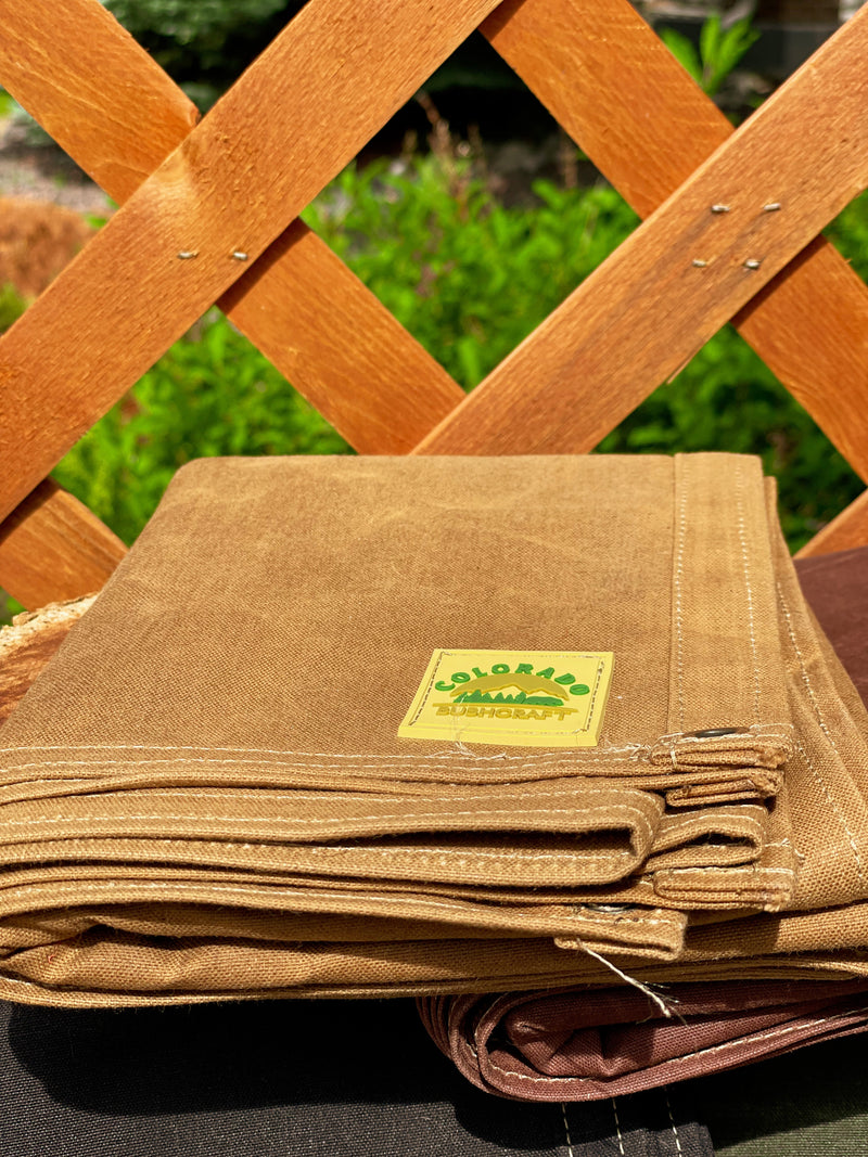Load image into Gallery viewer, Extra Large Waxed Canvas Bushcraft Ground Cloth (Various Colors)
