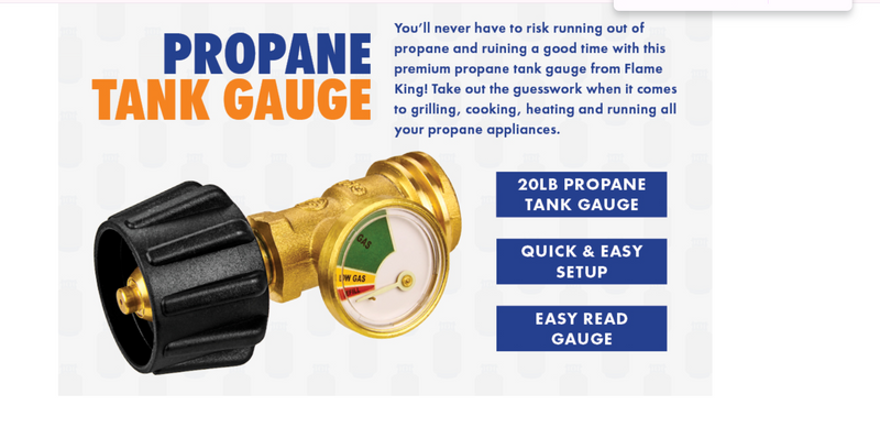 Load image into Gallery viewer, Flame King Propane Gas Level Indicator Check Gauge Meter For Propane Tanks Cylinders

