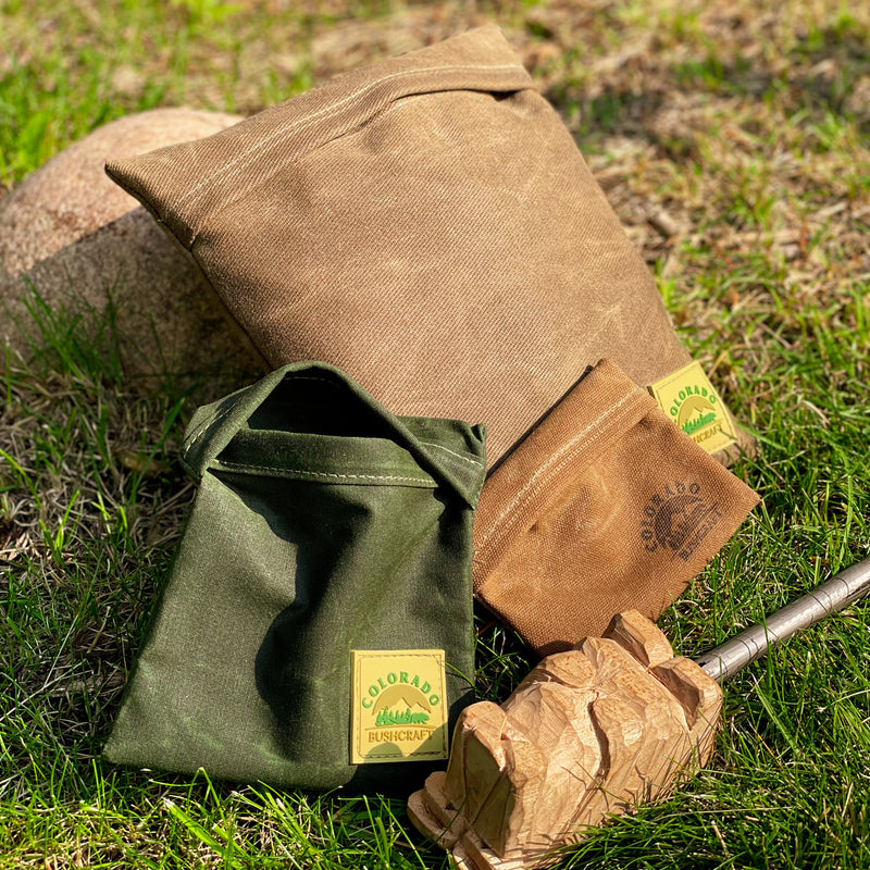 Load image into Gallery viewer, Waxed Canvas Talcum EDC Pouch Bushcraft Survival Camping Possibles Dopp Grooming (Various Colors/sizes)
