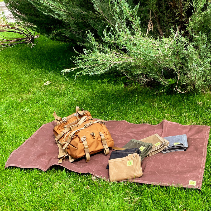 Load image into Gallery viewer, Extra Large Waxed Canvas Bushcraft Ground Cloth (Various Colors)
