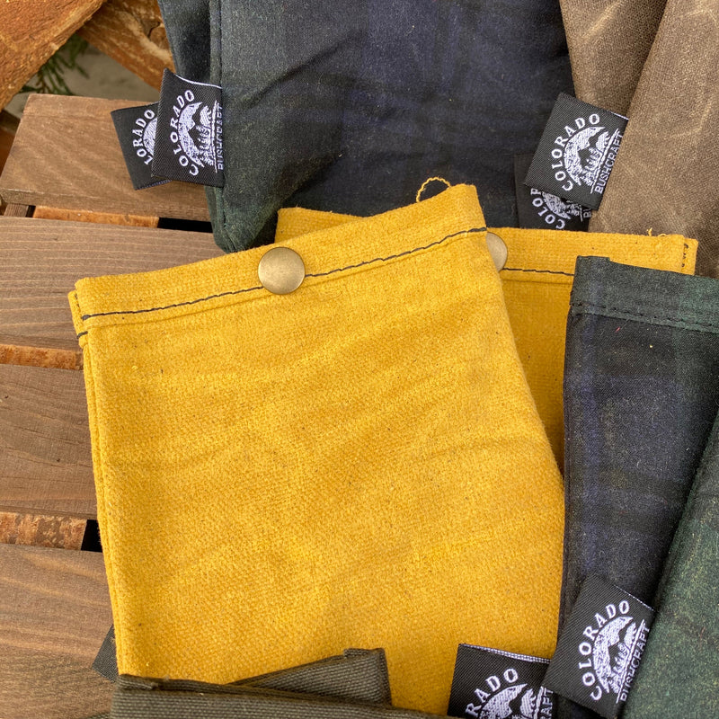 Load image into Gallery viewer, Set of Two Small Handmade Waxed Canvas Ditty Bags for Bushcraft Camping Outdoors (Various Colors)
