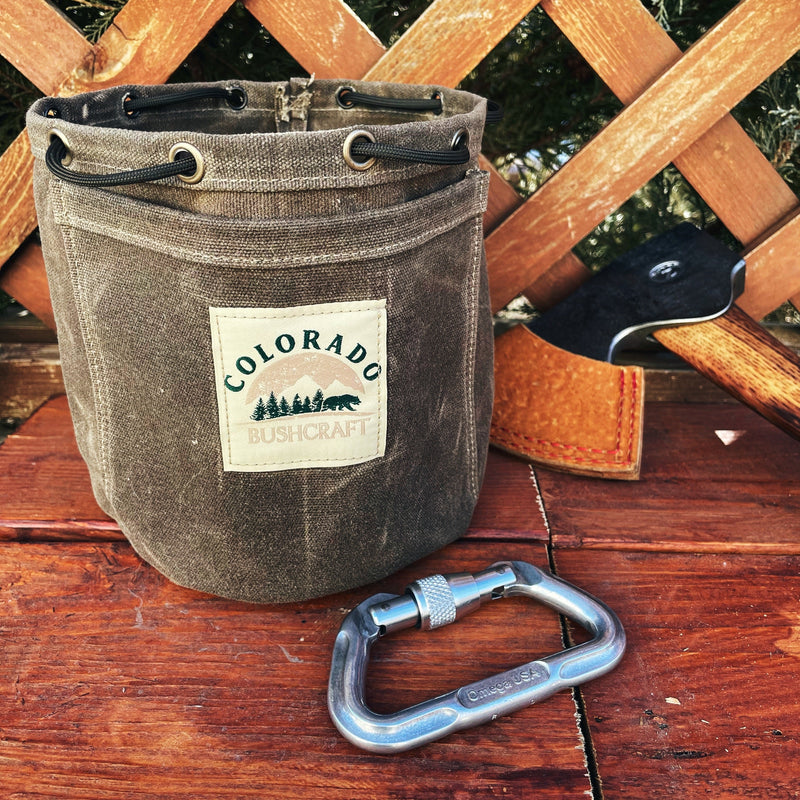Load image into Gallery viewer, Heavy Duty Waxed Canvas Round Bottom Bushpot Utility Bag Bushcraft Survival Camping
