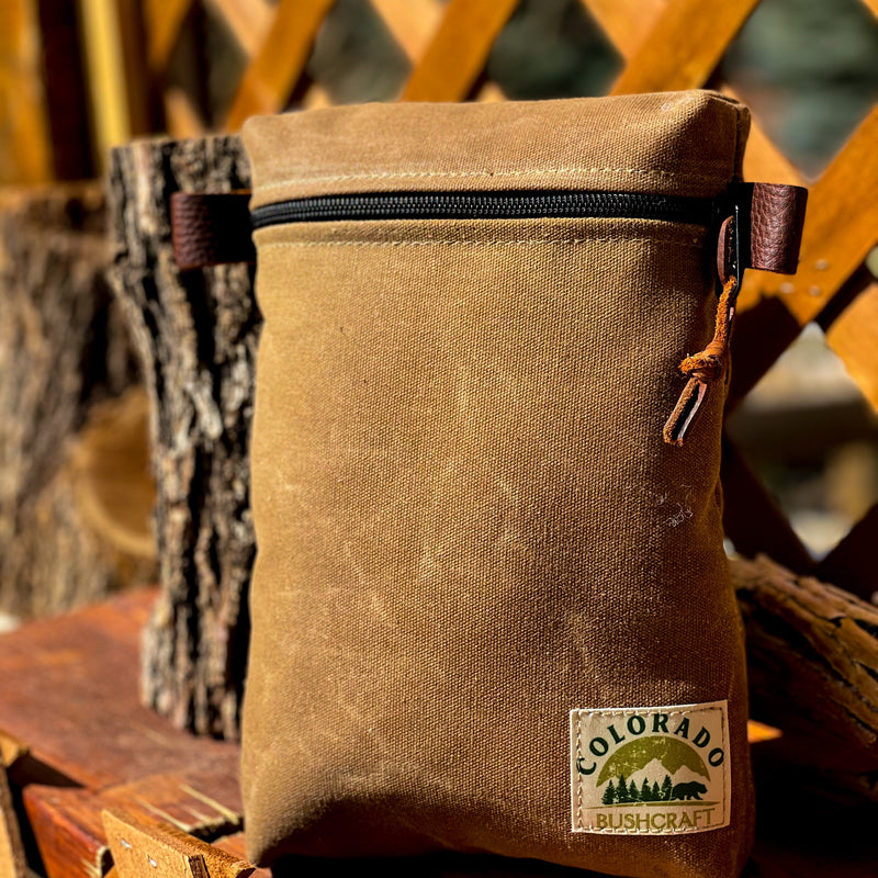 Load image into Gallery viewer, Handmade Large Waxed Canvas Traditional EDC Pouch Bushcraft Survival Camping Possibles Dopp Grooming (Various Colors)
