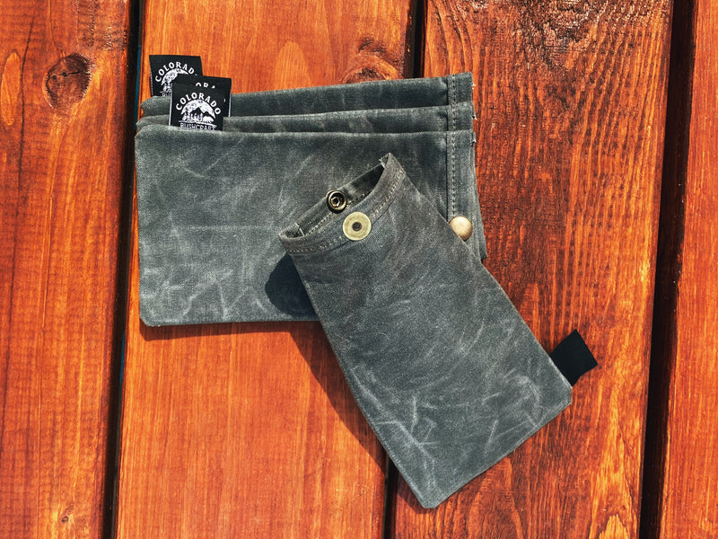 Load image into Gallery viewer, Set of Two Small Handmade Waxed Canvas Ditty Bags for Bushcraft Camping Outdoors (Various Colors)
