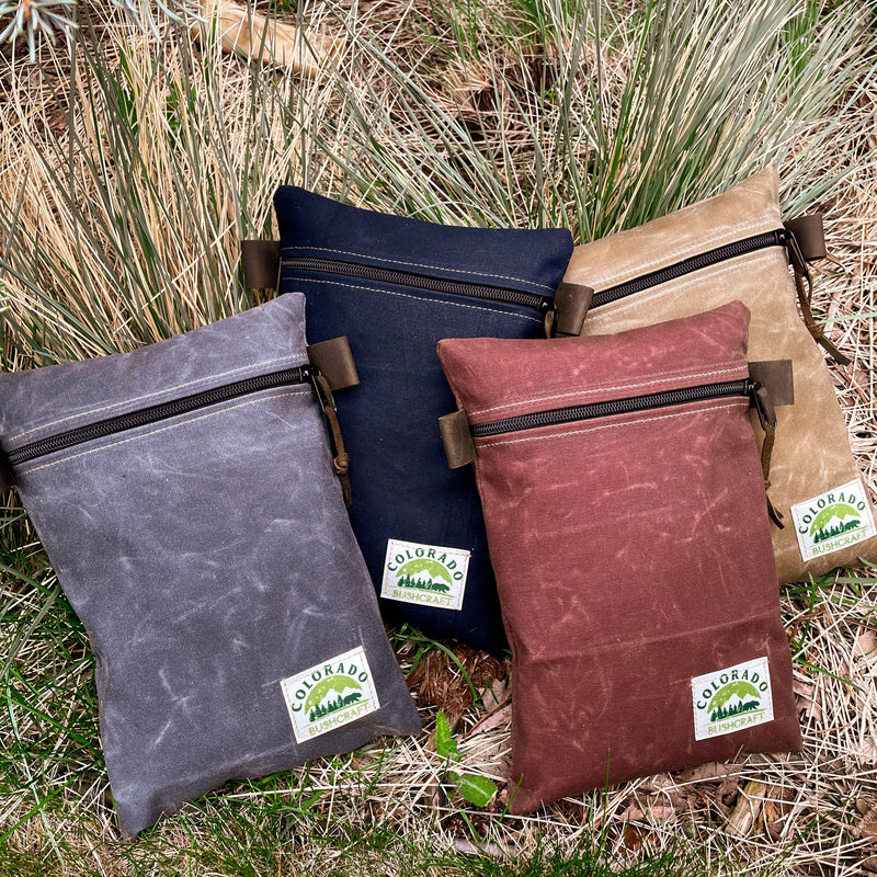 Load image into Gallery viewer, Handmade Medium Waxed Canvas Traditional EDC Pouch Bushcraft Survival Camping Possibles Dopp Grooming (Various Colors)
