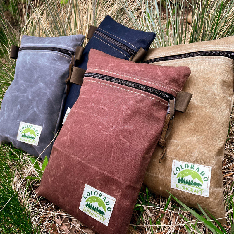 Load image into Gallery viewer, Handmade Medium Waxed Canvas Traditional EDC Pouch Bushcraft Survival Camping Possibles Dopp Grooming (Various Colors)
