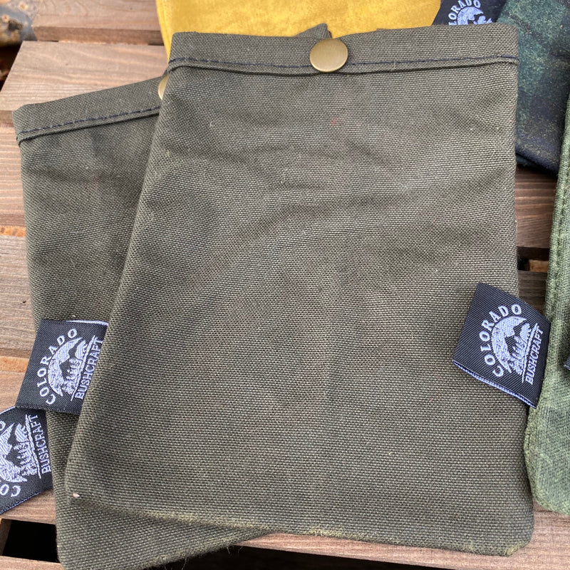 Load image into Gallery viewer, Set of Two Small Handmade Waxed Canvas Ditty Bags for Bushcraft Camping Outdoors (Various Colors)
