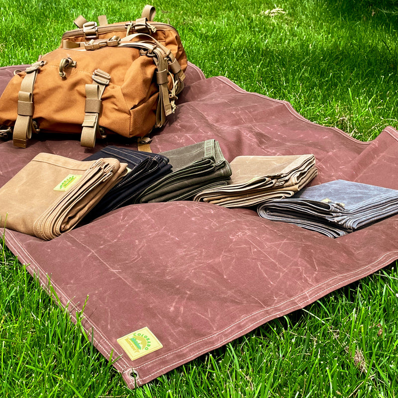 Load image into Gallery viewer, Extra Large Waxed Canvas Bushcraft Ground Cloth (Various Colors)
