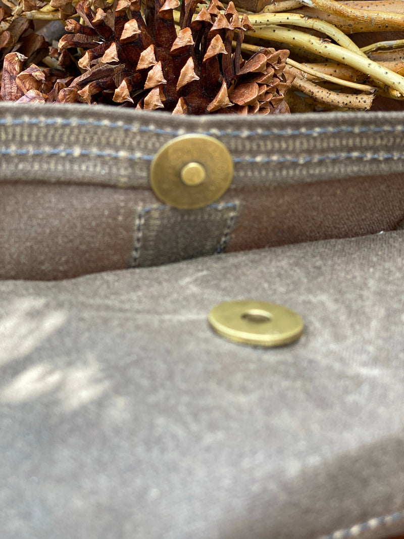 Load image into Gallery viewer, Waxed Canvas Bushcraft Single Pad Fly Wallet
