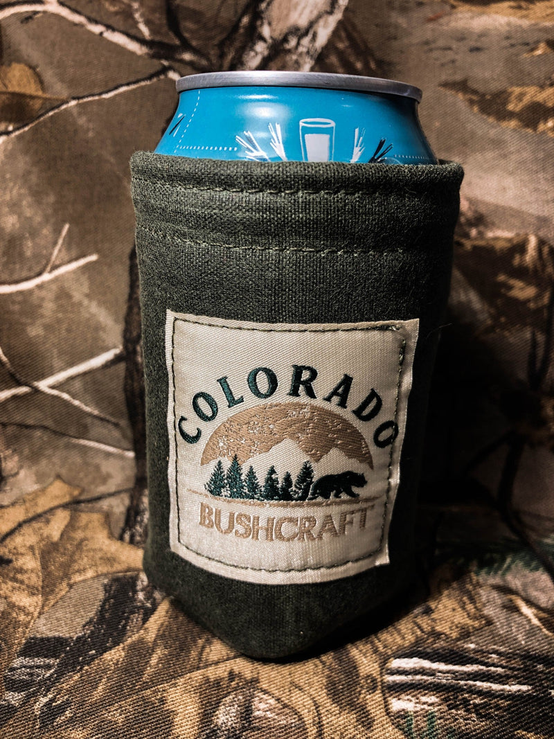 Load image into Gallery viewer, Bushcraft Waxed Canvas Can Cosy Cooler Coozie Cozy Insulated (Various Colors)
