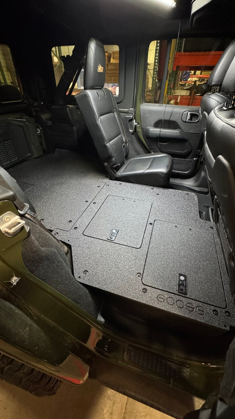 Load image into Gallery viewer, Jeep Wrangler 2018-Present JLU 4 Door - Second Row Seat Delete Plate System - V2
