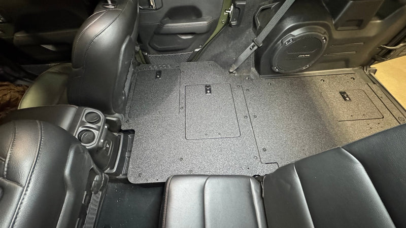 Load image into Gallery viewer, Jeep Wrangler 2018-Present JLU 4 Door - Second Row Seat Delete Plate System - V2
