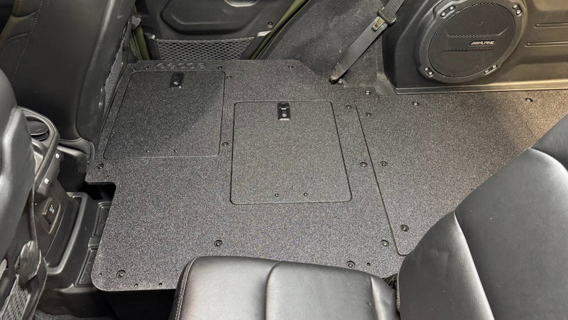 Load image into Gallery viewer, Jeep Wrangler 2018-Present JLU 4 Door - Second Row Seat Delete Plate System - V2
