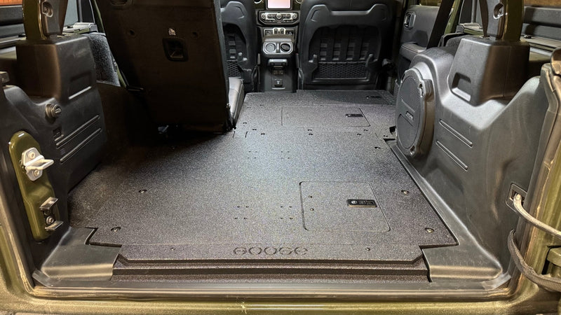 Load image into Gallery viewer, Jeep Wrangler 2018-Present JLU 4 Door - Second Row Seat Delete Plate System - V2
