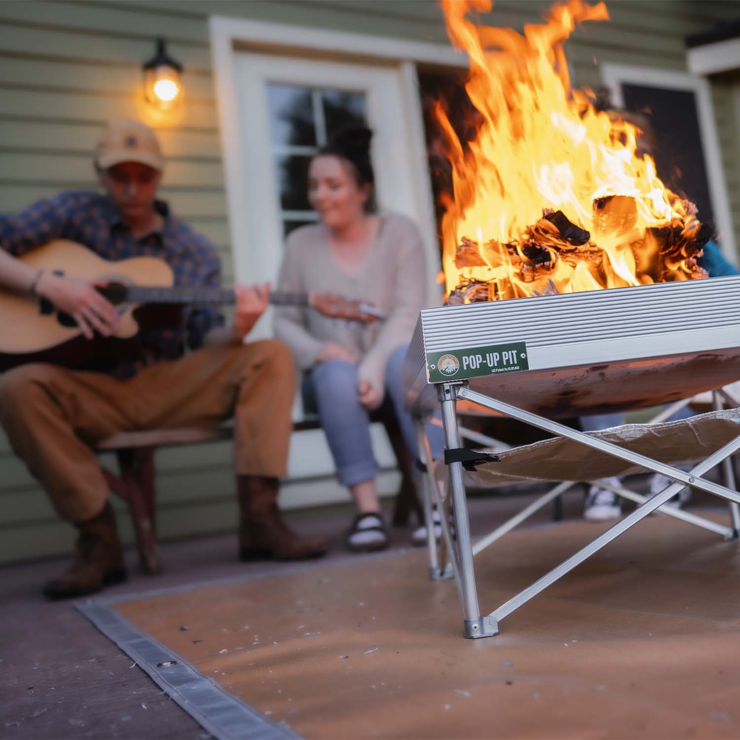 Fireside Outdoor Pop - Up Fire Pit & Heat Shield Bundle - Trail and Timber Co