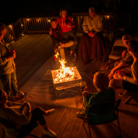 Fireside Outdoor Pop-Up Fire Pit & Heat Shield Bundle