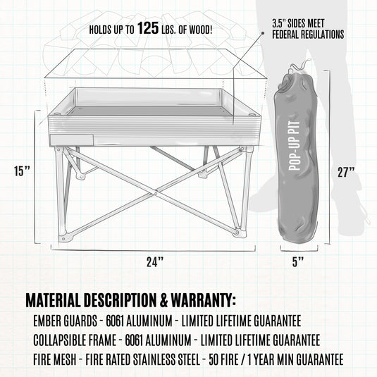 Pop-Up Fire Pit - Go Anywhere Kit
