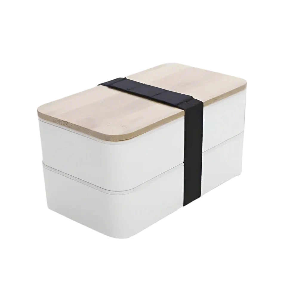 Bamboo-Topped Bento Box – Double Layer